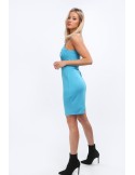 Blue dress with fitted application MP62114 - Online store - Boutique